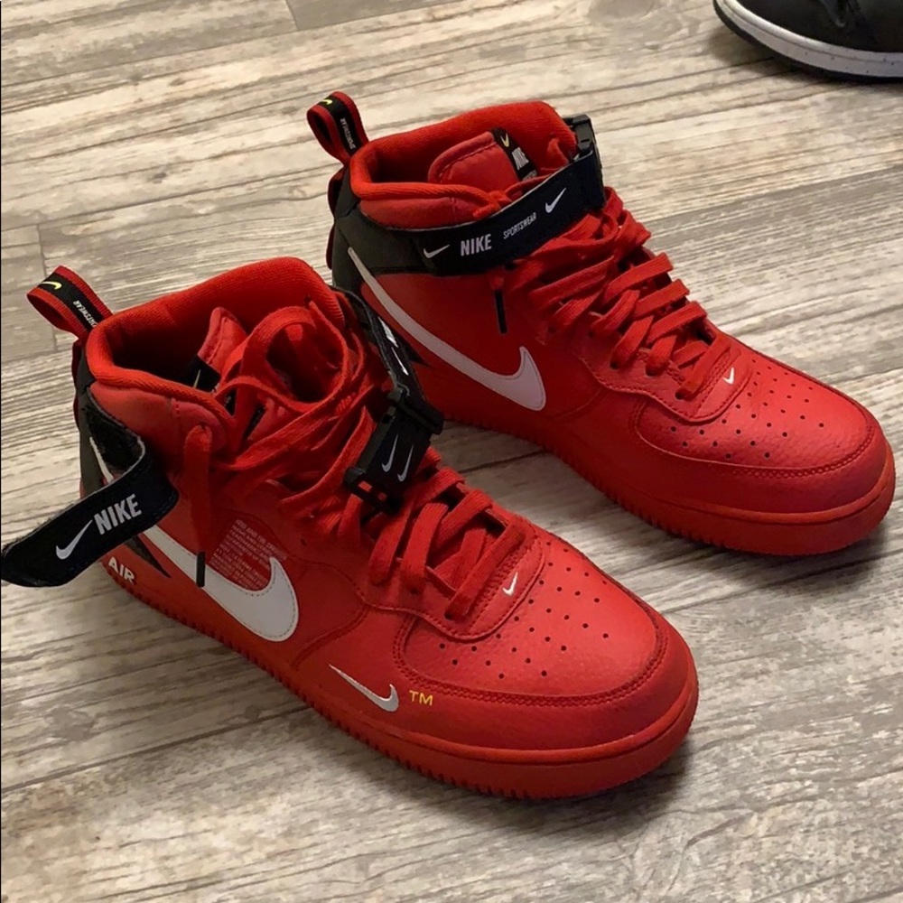 Nike Air Force Ones Varsity Red Mens 10.5